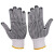 曼睩M835漂白线黑胶12双耐磨防滑透气点珠手套劳保棉线点胶手套