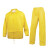 代尔塔407003分体式连帽涤纶雨衣套装定做PVC涂层透气内置防风挡片黄色 XXL 