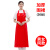 HKNATPU防水背带围裙车间屠宰场防油污耐磨工作服餐厅厨房厨师服 红色（加厚围裙30丝） 均码
