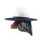 严品安防 户外工地防晒帽 39cm 遮阳帽 安全帽遮阳挡（不含安全帽）黑色ZYM-001