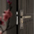 中式室内门锁磁吸卧室房门锁黑色中国风实木锁把手 黑古铜色门锁一套+3片合页加门吸 35-50mm  通用型 带钥匙