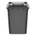舒蔻（Supercloud）大号塑料分类垃圾桶小区环卫户外带轮加厚垃圾桶 50L加厚黑色分类防护垃圾