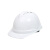 初诗 安全帽国标加厚ABS工业头盔工地电力建筑防砸透气工程帽v型白