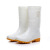 鸣固 高中筒食品雨鞋冬季保暖耐磨雨靴厨房食品厂劳保水鞋 W603保暖中筒靴 白色 38