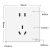 施耐德电气 五孔插座面板 新国标 86型家用暗装墙壁电源插座 皓呈系列 白色
