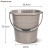 Supercloud 多功能清洁塑料桶洗澡桶拖把桶 带提手耐用加厚提水桶24L方形咖色
