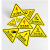 有电危险标识标牌消防三角形闪电标志警示警告提示牌标识电箱贴纸 04 当心伤手 10x10cm