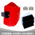 电焊面罩红钢纸焊帽子焊工防护安全头戴式焊接氩弧焊防火星防高温 可视窗翻盖+安全帽卡槽+20片黑+