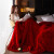 槿目 JINWOOD轻奢品牌毛毯新款高端婚庆毛毯双层加厚超柔软盖毯家用午睡毯子 胭脂红 200x230cm