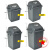 定制适用摇盖带盖翻盖分类垃圾桶大号户外厨房卫生间餐饮商用环卫 垃圾袋100个(100升) 加厚型
