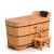 定制泡澡木桶沐浴桶儿童实木洗澡木盆木质带盖大人小浴室家用 [升级配]长1.0米带盖