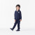 迪卡侬儿童运动休闲外套秋保暖加绒连帽卫衣(23新)深藏青色103cm4833258