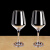 法蒂美轻奢品牌水晶玻璃香槟小红酒杯家用高脚杯欧式葡萄酒杯大红酒杯 D611款(2只110ml