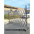 适用于不锈钢伸缩围栏幼儿园防护栏施工围挡安全隔离栏可移动折叠 高1.5米*长4米(订制品)加万向