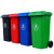 采易乐 户外垃圾桶 商用大号加厚工业环卫分类垃圾桶小区物业带盖翻盖带轮塑料果皮箱 240L黑色03687
