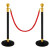 酒店礼宾杆迎宾柱圆球不锈钢一米线隔离带麻红绒布挂绳排队围护栏 1.5米红色绒绳金钩