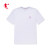 乔丹QIAODAN短袖T恤女夏季圆领针织休闲上衣女士运动t宽松棉t 白色 XL