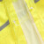 鸣固 时尚长款风衣反光雨衣成人保安站岗连体雨披可定制 荧光黄 2XL
