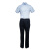 韦路堡 VYHN10082204 短袖衬衫工作服套装 蓝色 XL