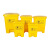 聚远 JUYUAN 1001 废弃物垃圾桶黄色40L 脚踏式带盖垃圾桶 企业定制
