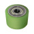 聚氨酯包胶轮80胶辊无动力滚筒双轴承耐磨定制传动滚轮橡胶硅胶 墨绿色 80*200-6205-25