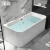 果敢日式保温泡澡浴缸小户型家用成人按摩深泡浴缸335 单缸+银色溢水下水 1.3米