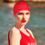 范德安（BALNEAIRE）高端小红心系列布泳帽女男款大头围游泳帽不勒头时尚游泳馆 黑色