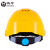 LISMA9式安全帽ABS工地骑行电力施工绝缘监理领导定制帽工程头盔 蓝色 一指键式调节