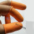 适用20个50个100个切口乳胶橡胶工业加厚耐磨麻点劳保颗防滑手指套 橙色中号M（20个）