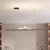 胡桃木餐厅吊灯现代简约新中式禅意茶室实木长条书房餐桌灯 A款120cm胡桃木+铜-三色光