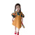 天泛（TIANFAN）女童泡泡袖花朵衬衫上衣套装2024新款洋气儿童韩版背带裙两件套 黄色 90cm