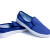 坚弓鞋PVC白色帆布鞋劳保鞋工厂防尘防护洁净工作鞋 蓝色 35