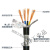 嘉博森国标RVVP2 3 4芯屏蔽线0.3 1.5平方信号控制软电缆rvv屏蔽 2芯0.5平方(外径5.2mm) 一米价