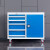 京佳乐工具柜JE2606钢制储物柜铁皮柜左五抽带脚轮蓝白套色