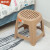 塑料凳子加厚欧式椅子时尚创意矮凳塑胶凳子简约板凳 D-2050大号桃红(买一送一同款)