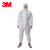 3M 透气带帽连体防护服 工作服工装服套装 4515 白色 L码 1件