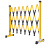 谋福（CNMF）GLHL-004 黄黑色玻璃钢绝缘伸缩围栏电力施工警示护栏硬质隔离可移动防护栏 1.2m*3.5m管式
