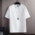亚麻短袖T恤男士夏季新款半袖体恤棉麻纯色宽松打底衫白色五分袖 991-白色 2XL