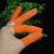 加厚防滑水耐磨乳胶手指套橡胶防护点钞数钱劳保胶工业手指头套 橙色中号50个装