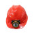 盛融乾救援安全帽带头灯 抢险头盔充电安全帽矿工帽带灯安全帽矿灯盔煤 手电+护目镜+头盔红色