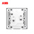 ABB盈致系列框面板二三插10A斜五孔太空灰CA205-WG/香槟金-ZG CA205-ZG10只装
