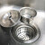 洗菜盆水槽塞子水槽漏斗垃圾过滤网下水器厨房洗碗池不锈钢提笼盖 包边细网-直径11.3cm