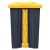 科力邦（Kelibang） 脚踏垃圾桶 大号加厚68L户外环卫塑料垃圾桶带盖商用酒店办公分类垃圾桶翻盖KB1011 黄色