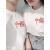 邦尼女孩带中国字样短袖国潮男女夏季2024新款t恤休闲体恤运动上衣 白色 XL(建议60-65Kg)