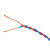 起帆(QIFAN)电线电缆 国标双绞线铜芯2芯电源线花线无护套双芯软线  RVS2*0.75平方红黄100米