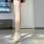 路麦恩细跟高跟短靴子女年秋冬尖头绒面弹力瘦瘦靴显瘦中筒袜靴 裸色(6公分) 34