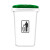 希万辉 商用带盖垃圾箱卫生间大容量垃圾桶 新国标颜色备注 20L