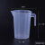 樵牧人 塑料量杯 塑料烧杯 实验室器皿 塑料刻度杯 2000ml（半柄无盖5个装） 
