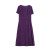 汉卿中夏紫色蕾丝连衣裙女夏季新款高端礼服显瘦减龄时尚气质裙子大码 紫色 L