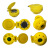 有豫  立式复合洗眼器配件牛角喷头 洗眼器喷头  黄色   M18（4分）   单位：个
